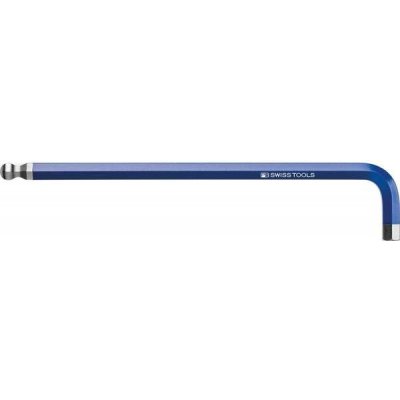 PB Swiss Tools 212.L 10 BL Zástrčný klíč inbus 10 mm, kulová hlava, dlouhý, DIN 911L, modrá