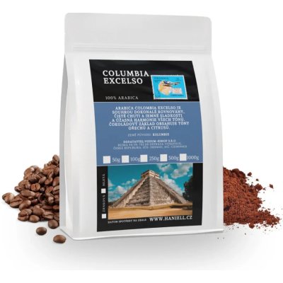 Haniell Káva Columbia Excelso Arabica zrnková 1 kg – Hledejceny.cz