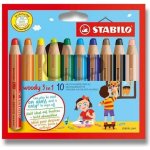 Stabilo 880/101 Pastelka Woody 3 in 1 10 ks – Zboží Mobilmania