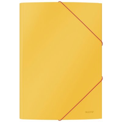 Leitz Cosy A4 Desky s chlopněmi a gumičkou kartonové žluté 1 ks – Zboží Mobilmania