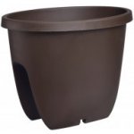 Plastkon Balkónový květináč Balconia OVI na zábradlí 30 cm hnědý – Hledejceny.cz
