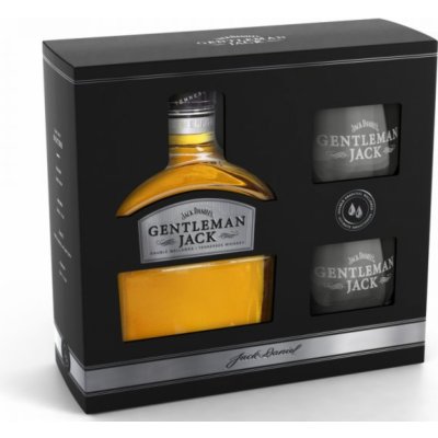 Jack Daniel's Gentleman Jack 40% 0,7 l (dárkové balení 2 sklenice) – Zboží Mobilmania