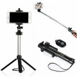 K07 Selfie teleskopická tyč se stativem a Bluetooth, černá 5903396033605 – Zboží Mobilmania