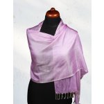 Hedvábná šála světle fialovo smetanová – Zboží Mobilmania
