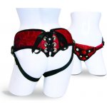 Sportsheets saténový strap on postroj Red Lace – Zboží Dáma