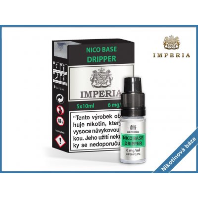 Imperia Bios´ s.r.o. Nico Base Dripper PG30/VG70 6mg 5x10ml – Zboží Dáma