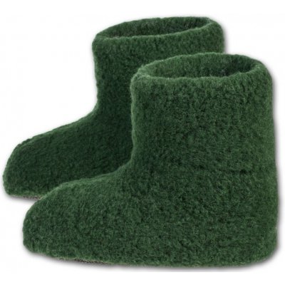 Ovčí věci bačkory z ovčí vlny Hunter zelené – Sleviste.cz