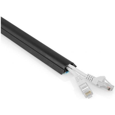 Nedis Kabelová lišta pro kabely do 12 mm PVC 1 m černá CMDT3312BK1000 – Zboží Mobilmania