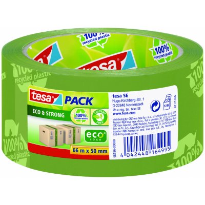 Tesa EcoLoco lepicí páska zelená s potiskem 50 mm x 66 m