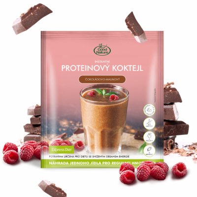 Good Nature Express Diet instantní proteinový čokoládovo-malinový koktejl na hubnutí 60 g – Zboží Mobilmania