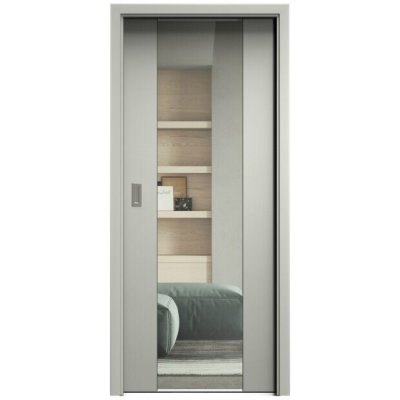 Sapeli Harmonie Komfort M40 posuvné šedá 60 x 197 cm Čiré sklo – Hledejceny.cz