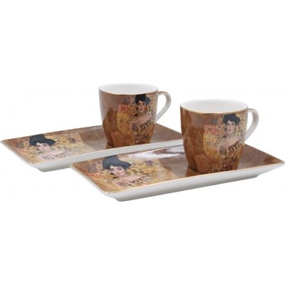 HOME ELEMENTS Espresso 2 šálky s podtácky Klimt Adele 90 ml – Zbozi.Blesk.cz