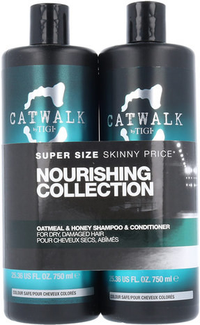 Tigi Catwalk Oatmeal & Honey Nourishing šampon 750 ml + Tigi Catwalk Oatmeal & Honey Nourishing kondicionér 750 ml dárková sada