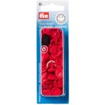 Prym Patentky plastové, květiny 13,6 mm, červené – Zboží Dáma