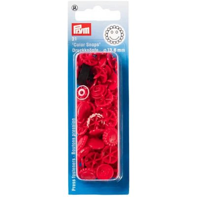Prym Patentky plastové, květiny 13,6 mm, červené – Zboží Dáma