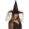 Karnevalový kostým Albi Klobouk Čarodějka černý se závojem