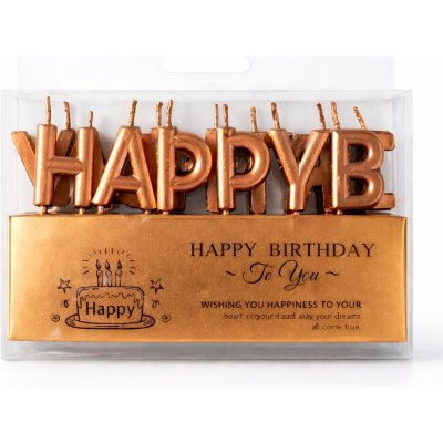 Dortisimo Svíčky Happy Birthday bronzové – Sleviste.cz