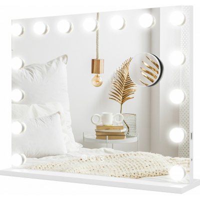 Homcom led kosmetické zrcadlo stmívatelné 58 x 48 cm bílá – Hledejceny.cz