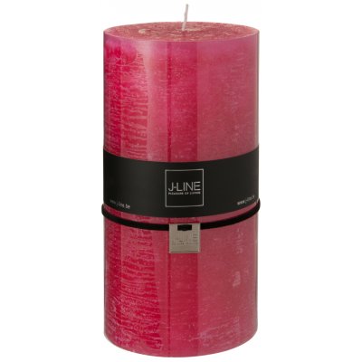 Oválná růžová svíčka XXL - 10*10*20 cm - J-Line by Jolipa – Hledejceny.cz