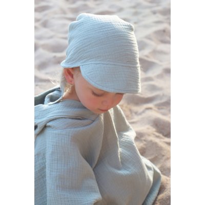 Jsem máma Mušelínový BIO šátek s kšiltem mátová – Zboží Dáma