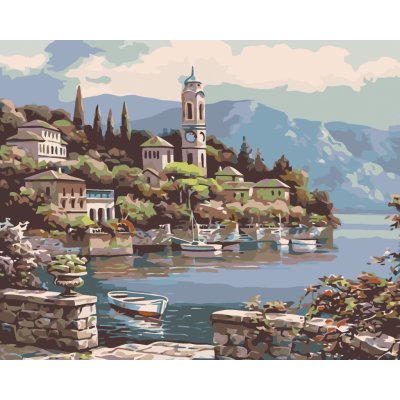 ZUTY Malování podle čísel ZÁTOKA S VESLICÍ 40 x 50 cm – Zboží Mobilmania