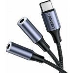 Ugreen USB Typ C - 2x 3,5 mm mini jack rozbočovací adaptérový kabel 20 cm šedý (30732) – Sleviste.cz