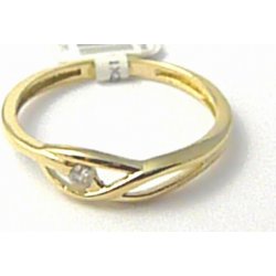 Klenoty Budín dámský zlatý prsten se zirkonem 4515045