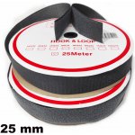 Pásek na suchý zip Háček a Smyčka set barva grafitová 25 mm balení 25 m – Hledejceny.cz