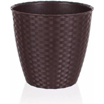 VETRO PLUS Květináč RATTAN 29 cm hnědý – Zbozi.Blesk.cz