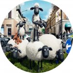 1x Ovečka Shaun – pyramida ovcí ve městě – jedlý papír na dort – Hledejceny.cz