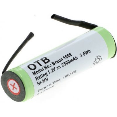 VHBW Baterie pro Braun 1008 / 3008 / 5010 / 6510, 2500 mAh neoriginální – Zboží Dáma