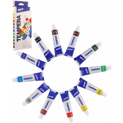 Unipap temperové barvy set 12 ks 12ml 6300357 174033 – Zbozi.Blesk.cz