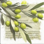 ubrousky na decoupage 3vrstvy 33*33cm Greek Olives