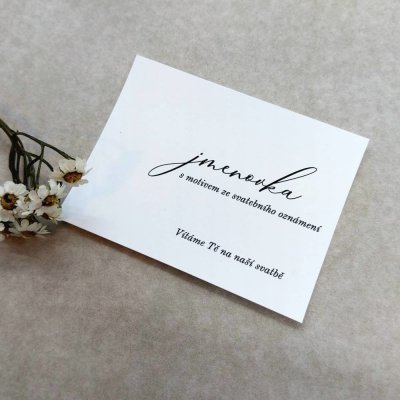 Jmenovka na stůl s motivem oznámení, rozměr 90 x 60 mm – Hledejceny.cz