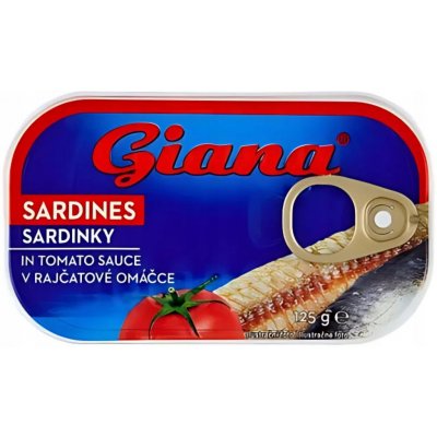 Giana Sardinky v rajčatové omáčce - 125 g – Zboží Dáma Giana Sardinky v rajčatové omáčce - 125 g – Zboží Dáma