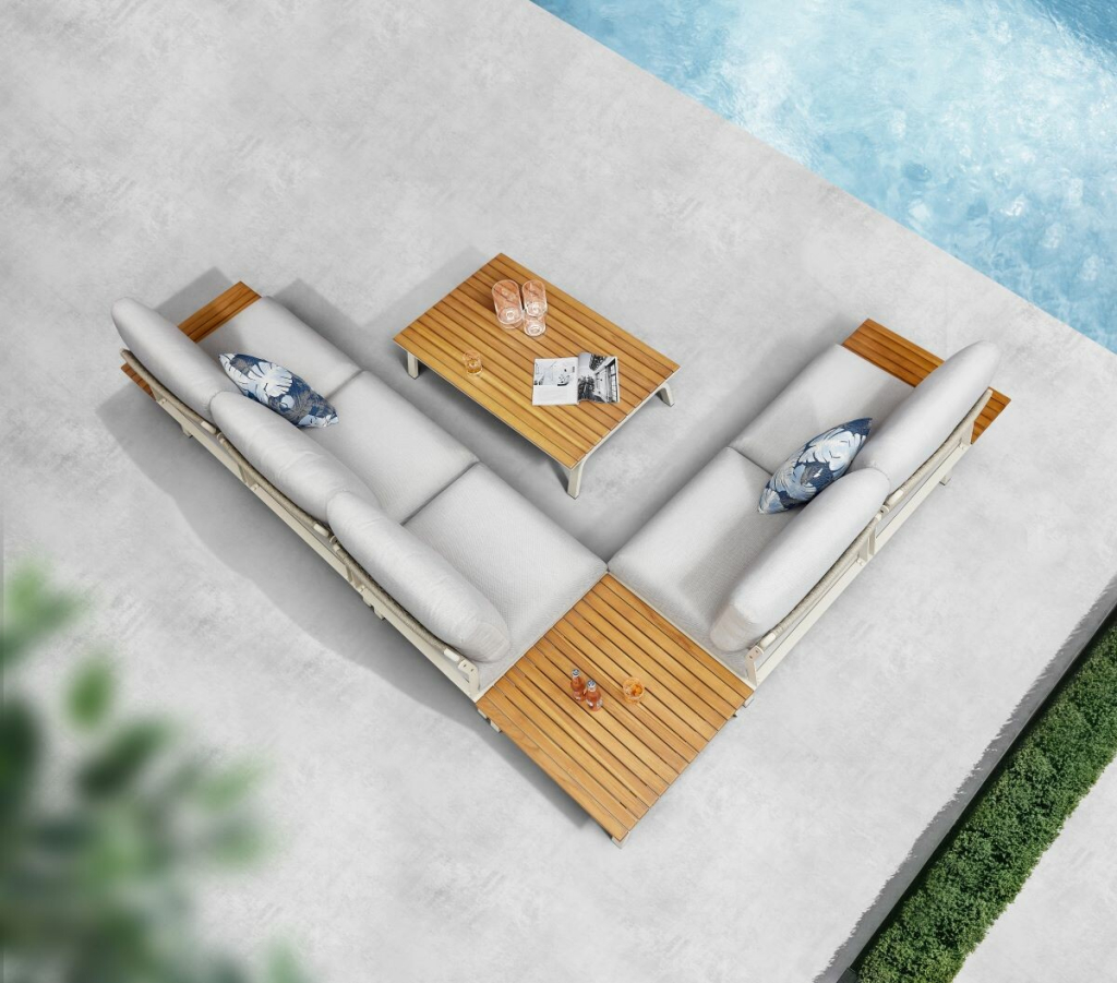 HIGOLD NL Zahradní 5 místná rohová sedací souprava PUNTO WHITE GREYHG348070