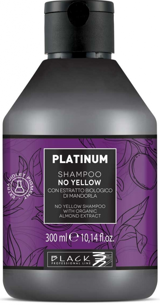 Black Professional Black Platinum No Yellow Shampoo šampon na vlasy Silver 300 ml