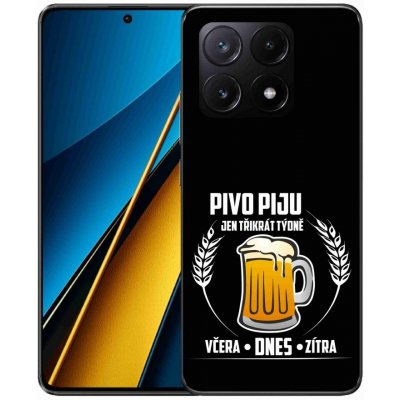 mmCase na Xiaomi Poco X6 Pro 5G - pivní motiv černé pozadí – Zboží Živě