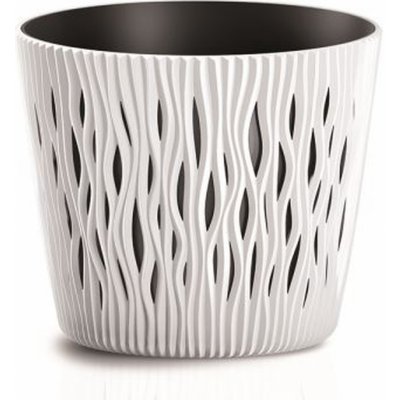 Prosperplast Květináč plastový SANDY ROUND 22 cm bílý – Hledejceny.cz