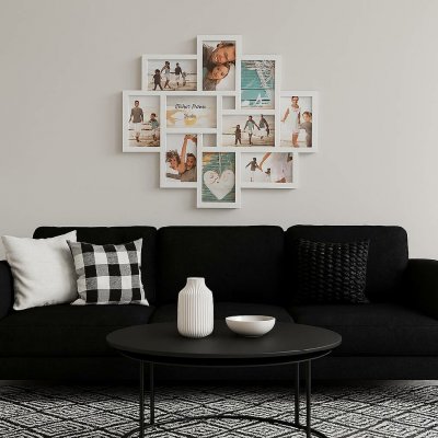 Fotorámeček na 10 fotek, 53x49 cm, bílý SPRINGOS PANORAMA – Zboží Živě