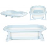 ECOTOYS Dětská skládací cestovní vanička s odtokem šedomodrá – Zboží Mobilmania