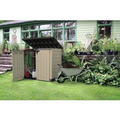 Keter Store-It-Out plastový 146 x 82 x 125 cm hnědý béžový – Zboží Dáma