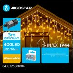 B.V. Aigostar LED Venkovní vánoční řetěz 400xLED 8 funkcí 23x0,6m IP44 teplá bílá AI1410 – Zboží Dáma