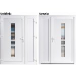Soft Dvoukřídlé vchodové Megan+Panel Plný Bílá/bílá levé 150 x 200 cm – Hledejceny.cz