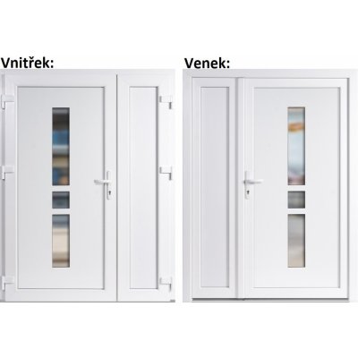 Soft Dvoukřídlé vchodové Megan+Panel Plný Bílá/bílá levé 150 x 200 cm – Hledejceny.cz