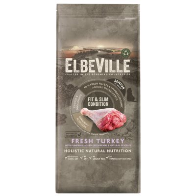 ELBEVILLE Senior All Breeds Fresh Turkey Fit and Slim Condition 11,4kg