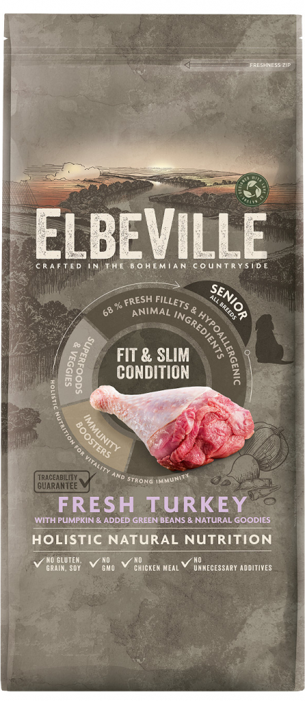 Elbeville Senior All Breeds Fresh Turkey Fit and Slim Condition 11,4 kg