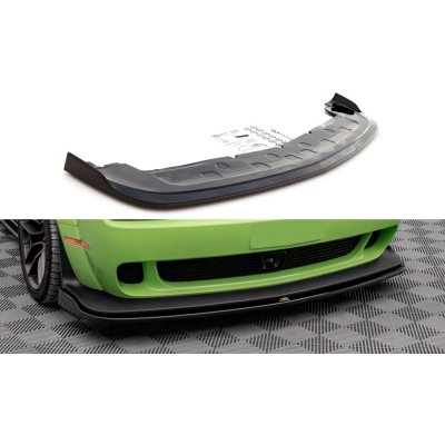 Maxton Design spoiler pod přední nárazník pro Dodge Challenger MK3 SRT Demon, černý lesklý plast ABS