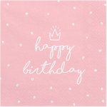 Partydeco ubrousky 3V Happy Birthday černé 33x33cm 20ks – Hledejceny.cz