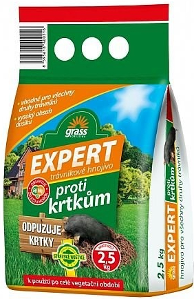 Nohelgarden Hnojivo GRASS EXPERT na trávník proti krtkům 2,5 kg